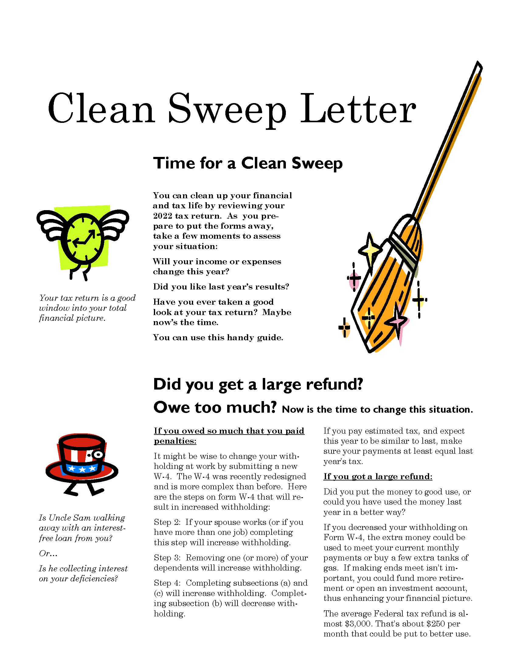 2023 Clean Sweep Letter