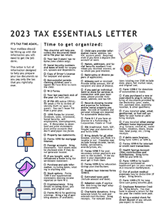 2023 Tax Essentials Letter